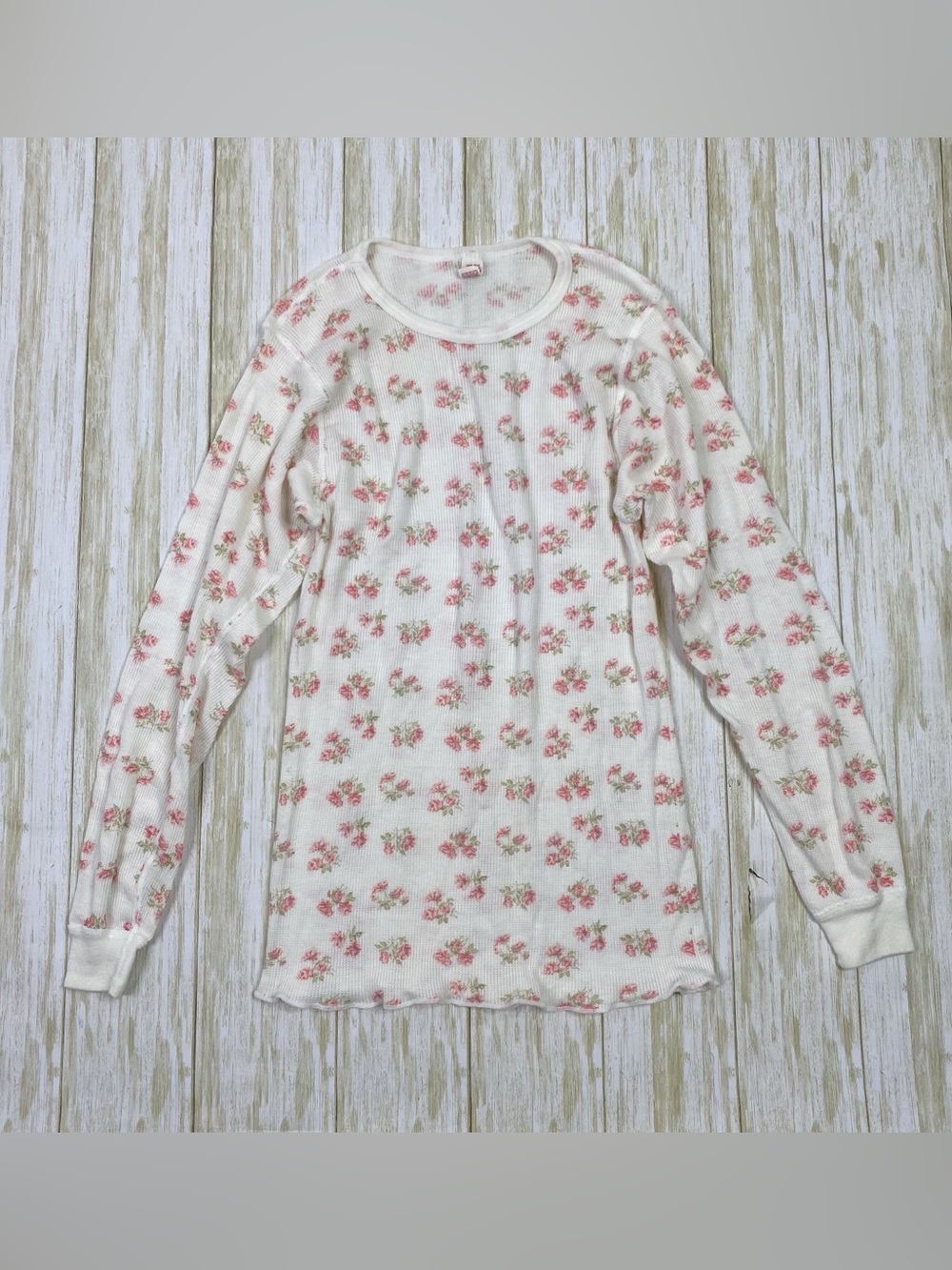 Vintage J.E. Morgan Arctex Lites White Floral Thermal Long Johns - Picture 2 of 11